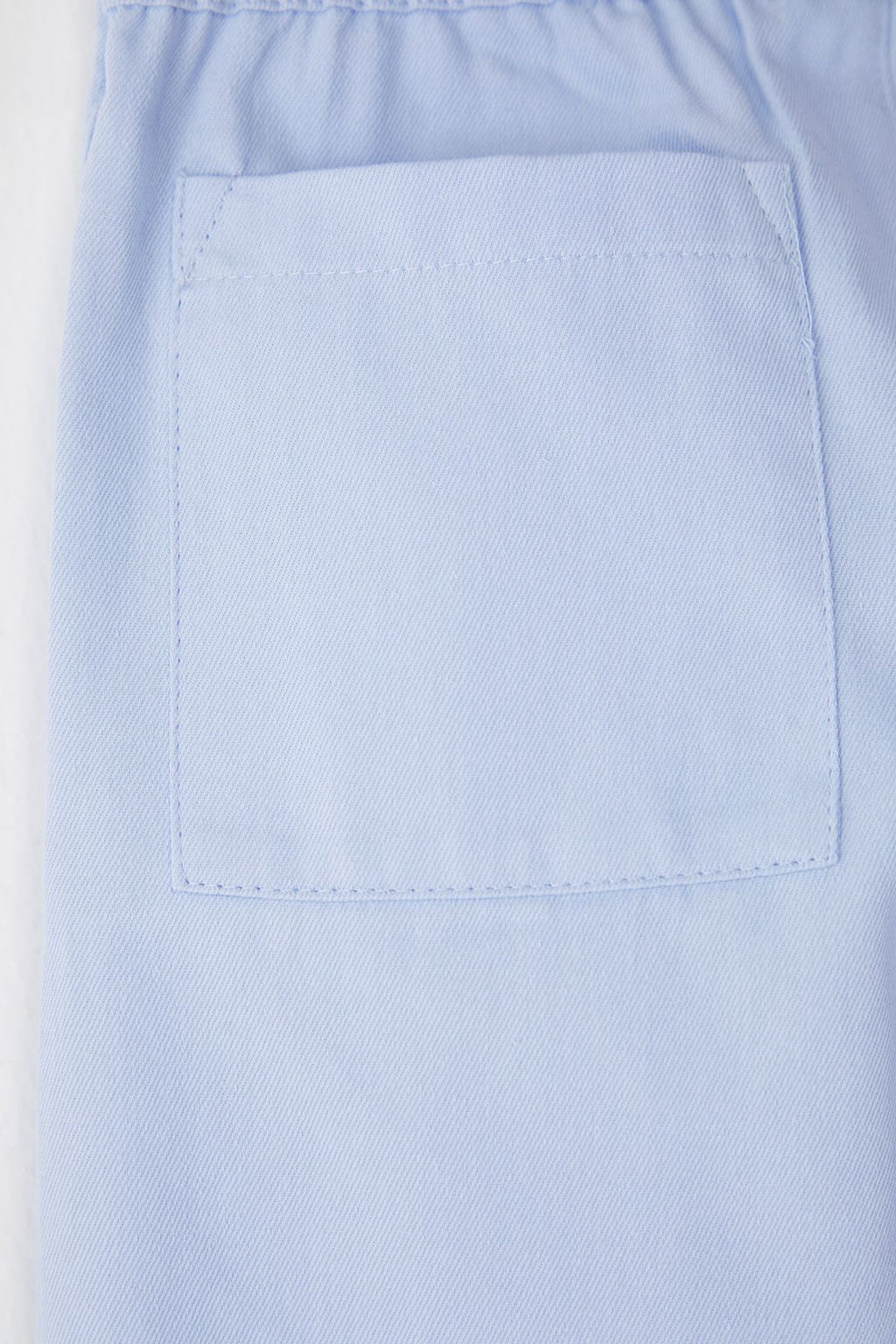 Ac?k Mavi K?z Cocuk %100 Pamuk Basic Wide Leg Orme Pantolon TKDSS25PL00003 - Trendyolmilla фото 3