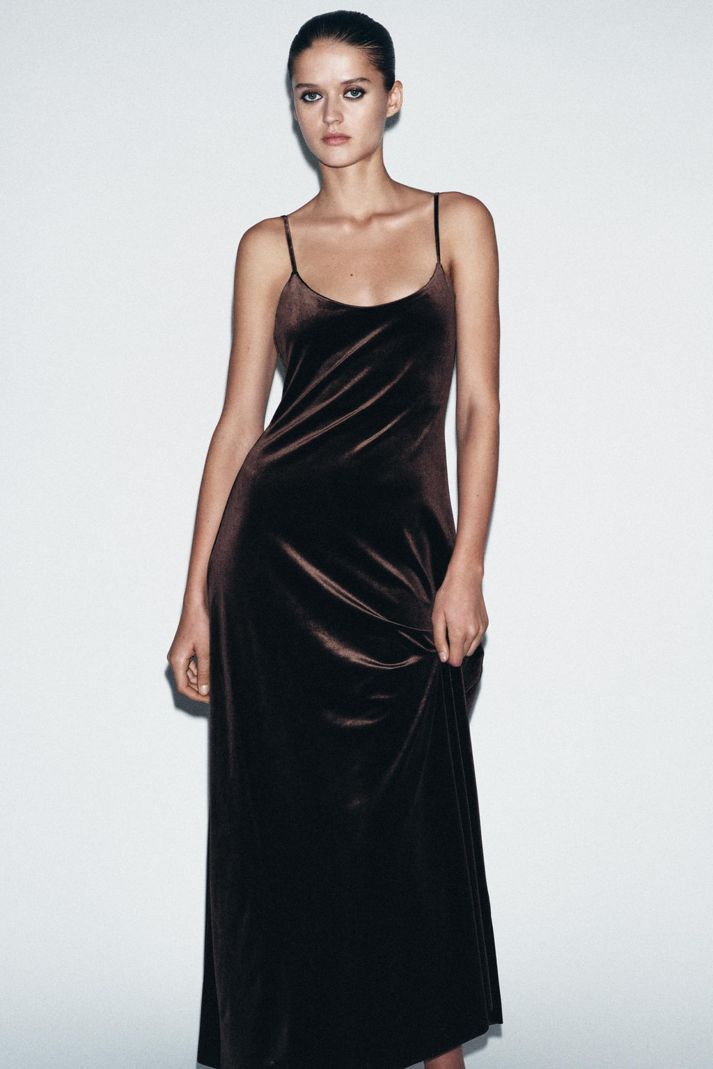 LONG VELVET DRESS - Zara фото 2