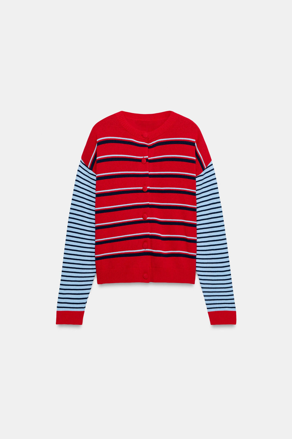 CHAQUETA PUNTO RAYAS / Multicolor - Zara фото 7