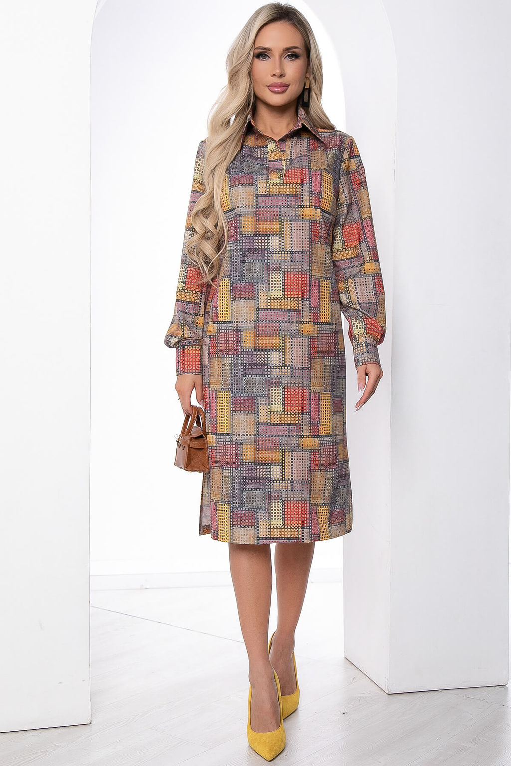 Платье Тетрис по-новому (мультиколор) П8677 - Lt collection фото 10