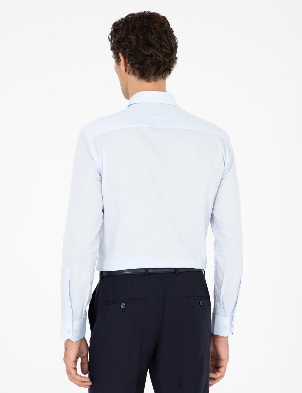 Голубая зауженная рубашка с длинным рукавом - Cacharel фото 5