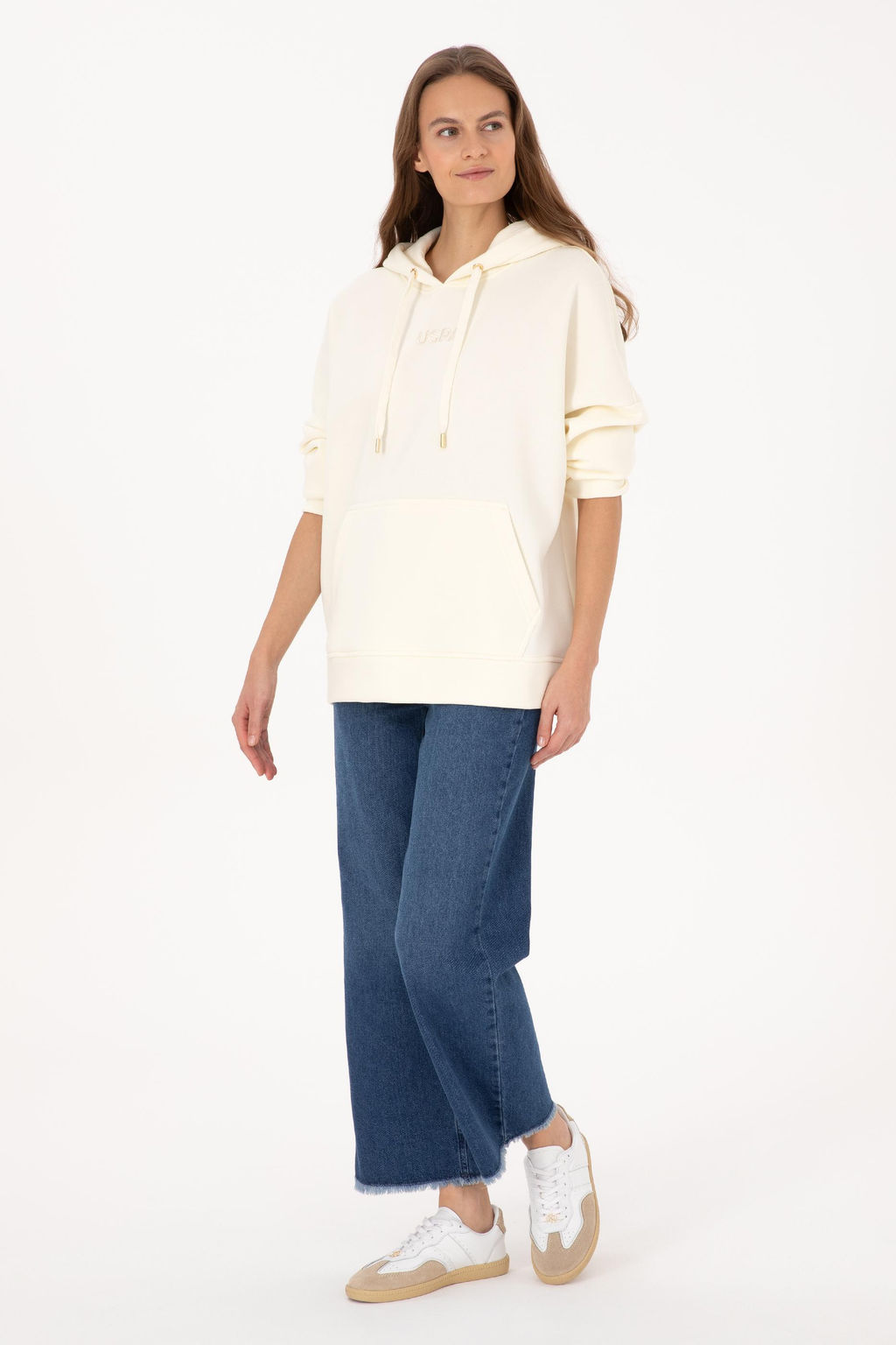 Kad_n Krem Sweatshirt - U.s. polo assn фото 4