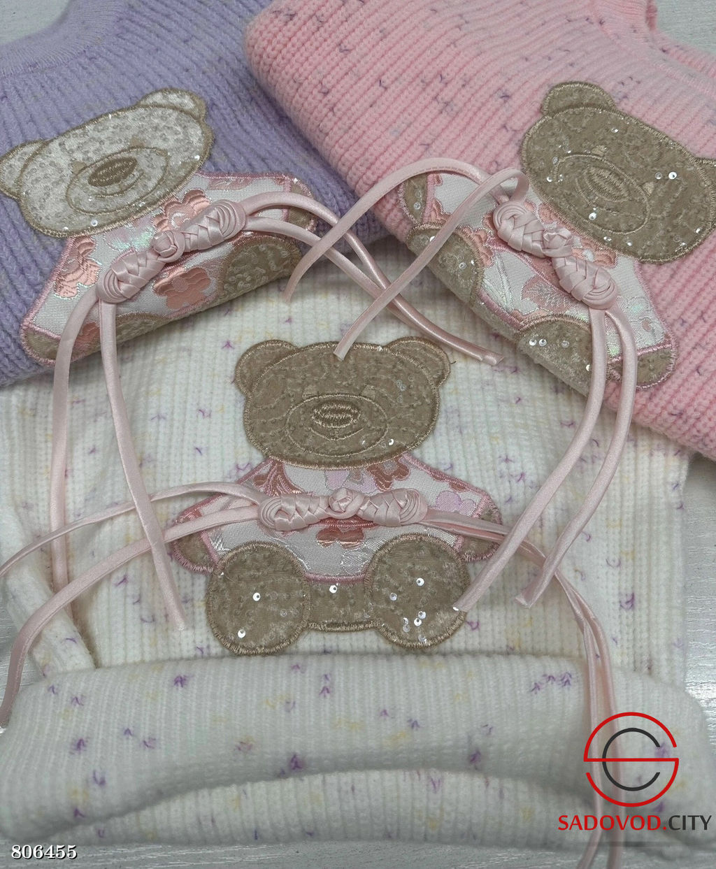 Кофта для девочки с рисунком (мишка)