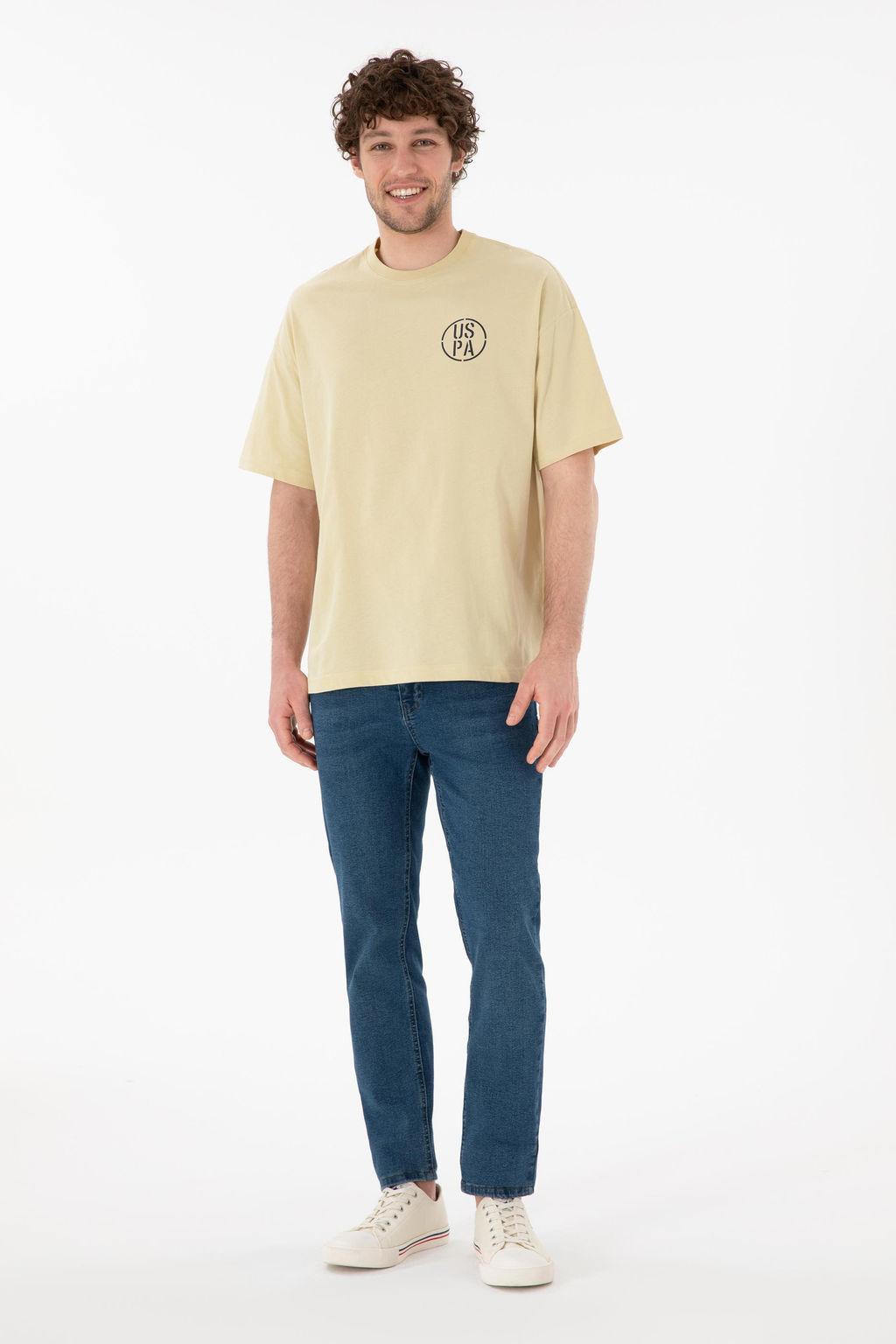 Erkek Oversize Fit Bisiklet Yaka A__k Haki Ti__rt Sepette S_rpriz _ndirim - U.s. polo assn фото 5