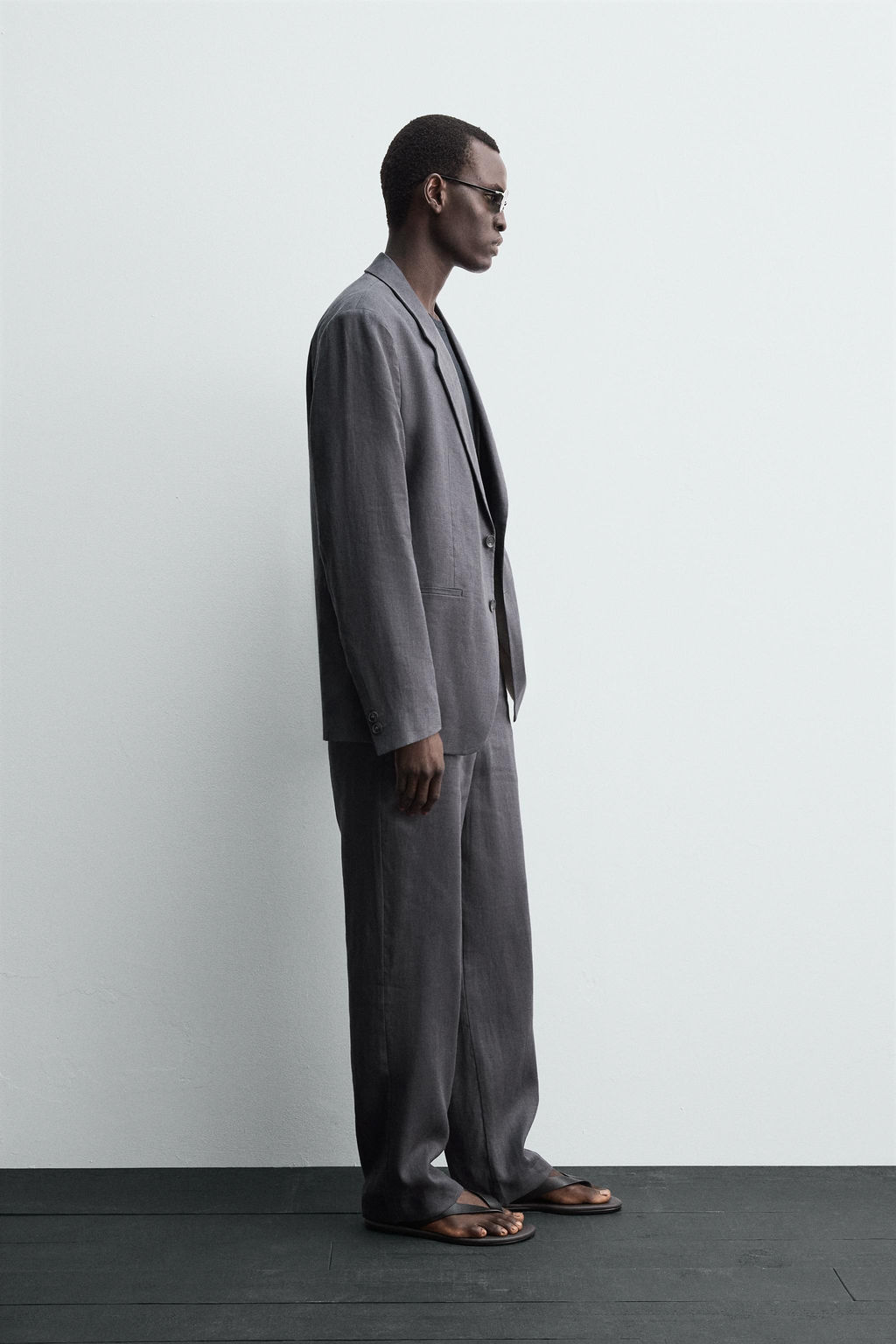 100% LINEN SUIT TROUSERS - Zara фото 4