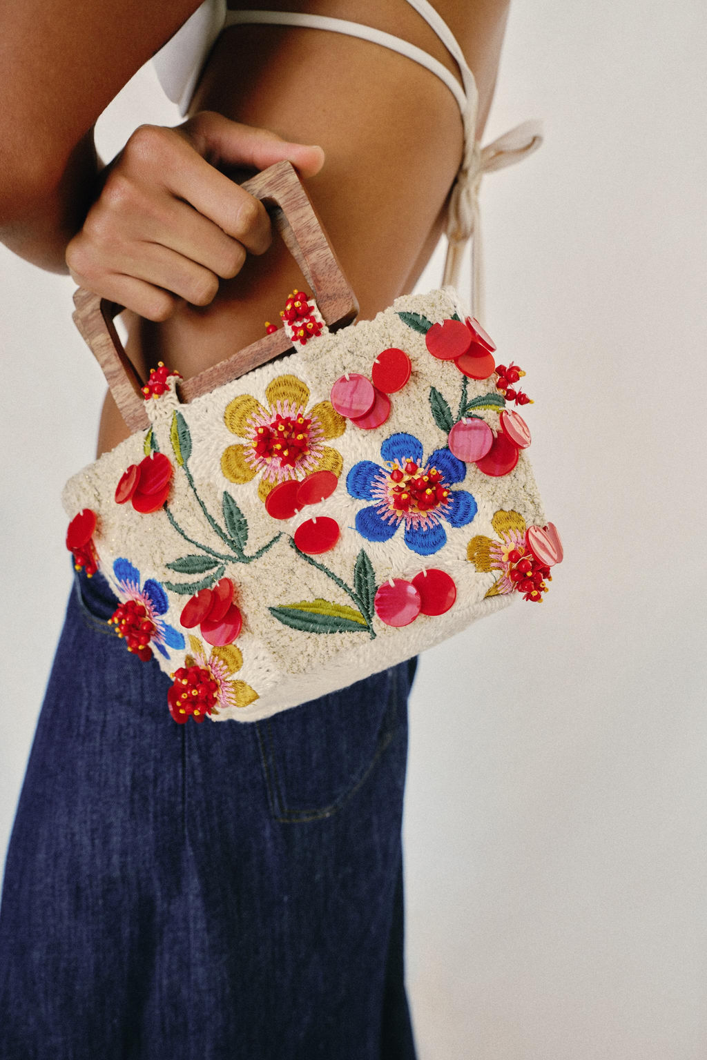 BOLSO MINI BORDADO / Multicolor - Zara фото 3