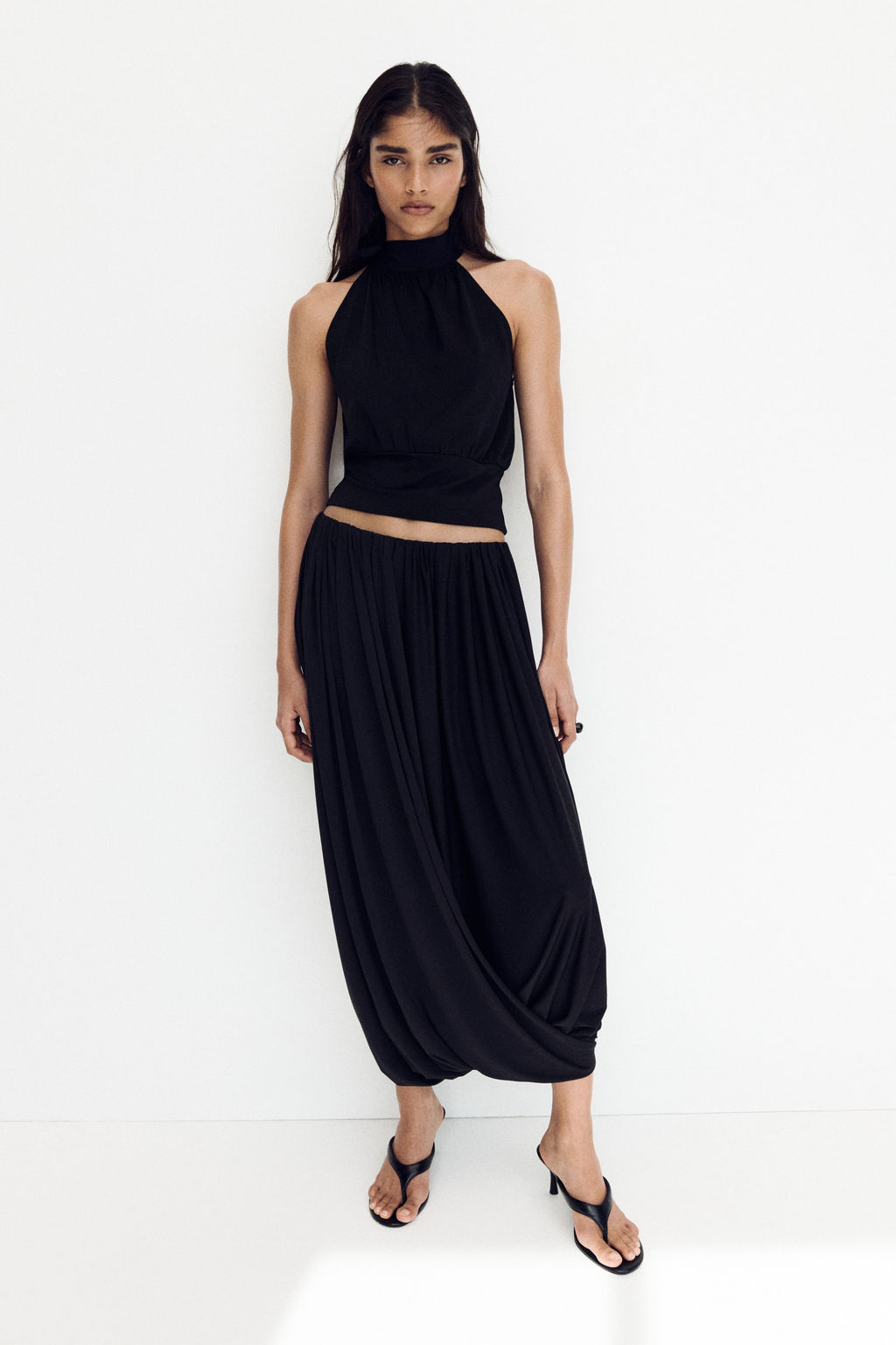 Top de crep? con cuello fular - H&m фото 8