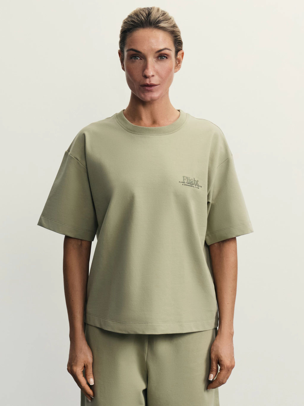 Футболка из футера с принтом / Zarina  фото 3