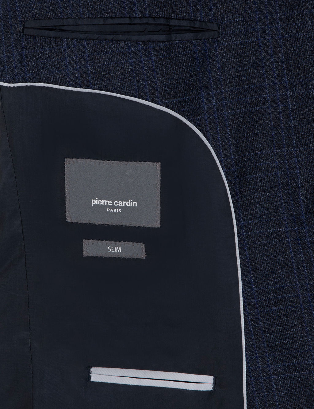 Lacivert Slim Fit Ekose Y_n Tak_m Elbise