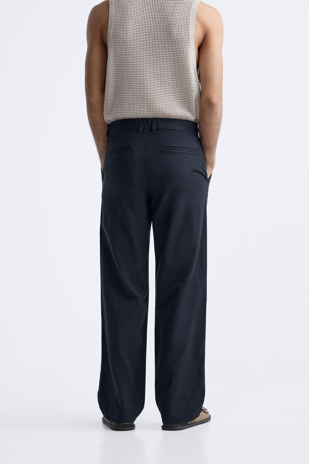 COTTON - LINEN TROUSERS - Zara фото 3