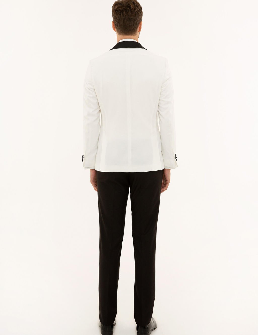 Смокинг узкого кроя цвета экрю для жениха - Cacharel фото 4