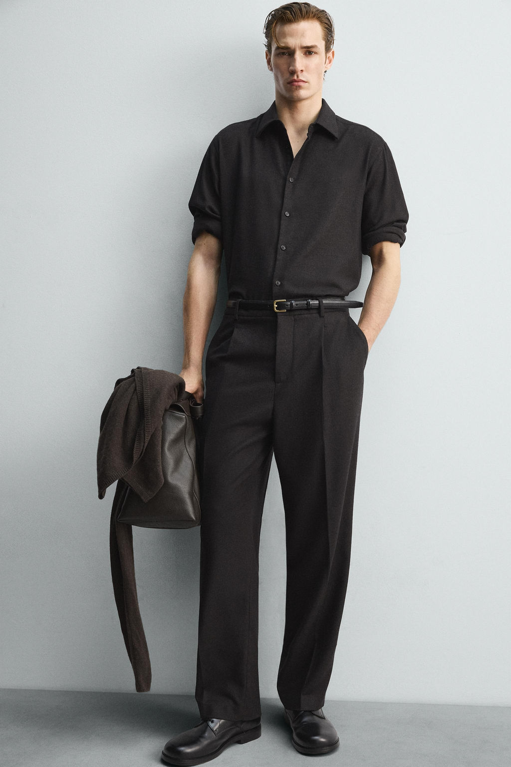 LIMITED EDITION WOOL BLEND TROUSERS WITH PLEATS - Zara фото 5