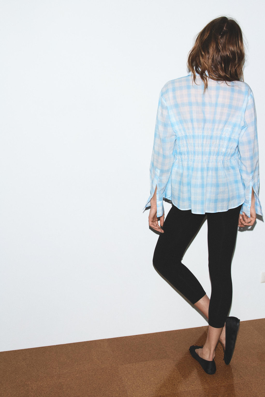 CHECK SHIRT WITH ELASTIC TRIMS - Zara фото 3
