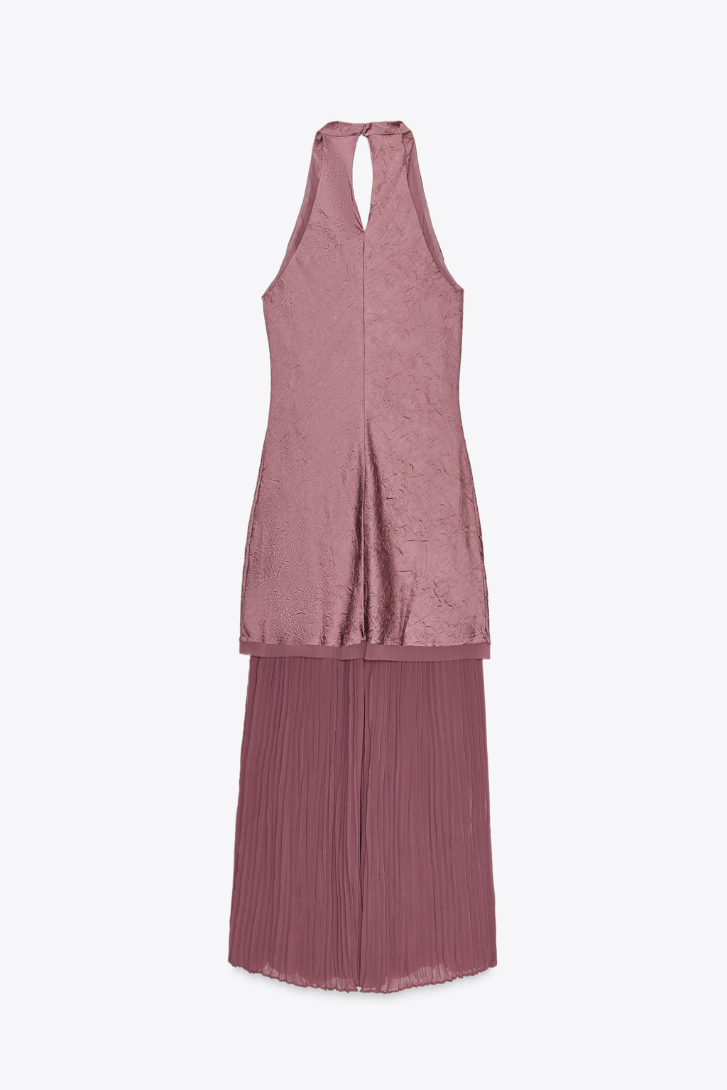 PLEATED CONTRAST MIDI DRESS - Zara фото 13