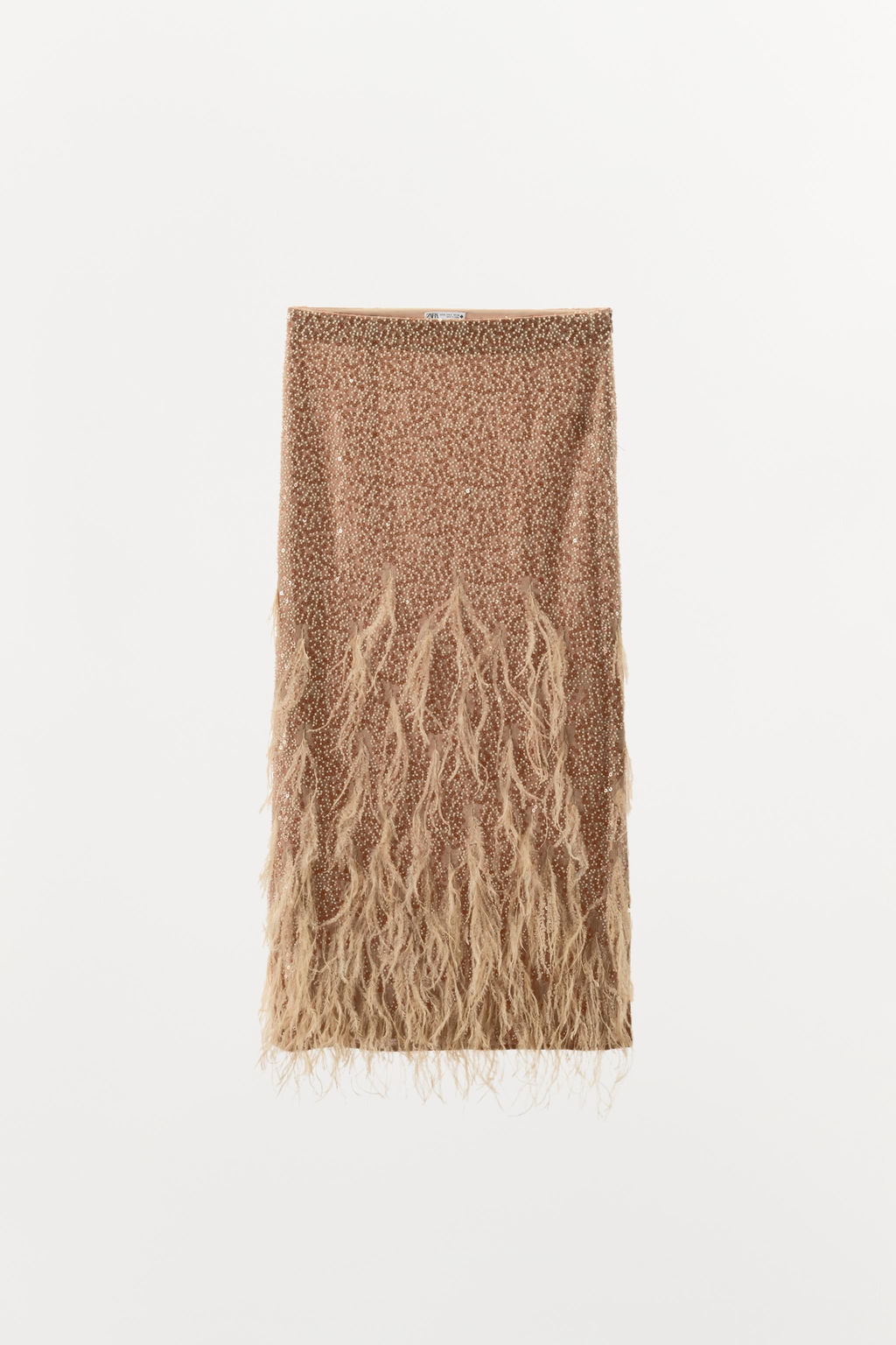 SEQUINNED FEATHER SKIRT - Zara фото 8