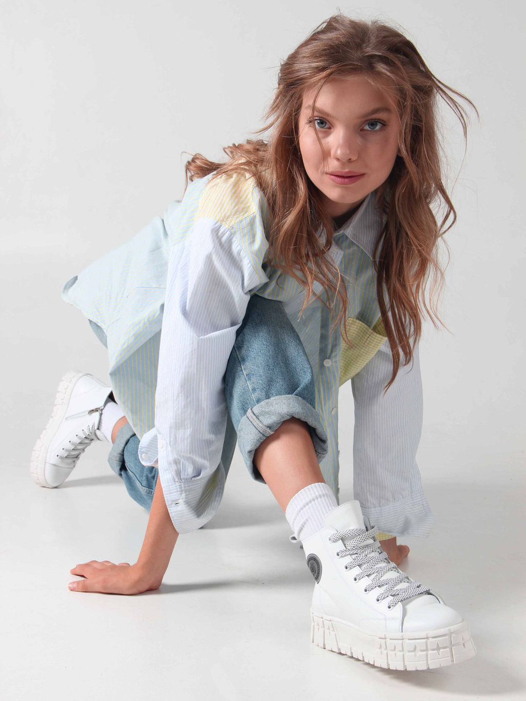 Ботинки 213.212131w. Белый/Байка