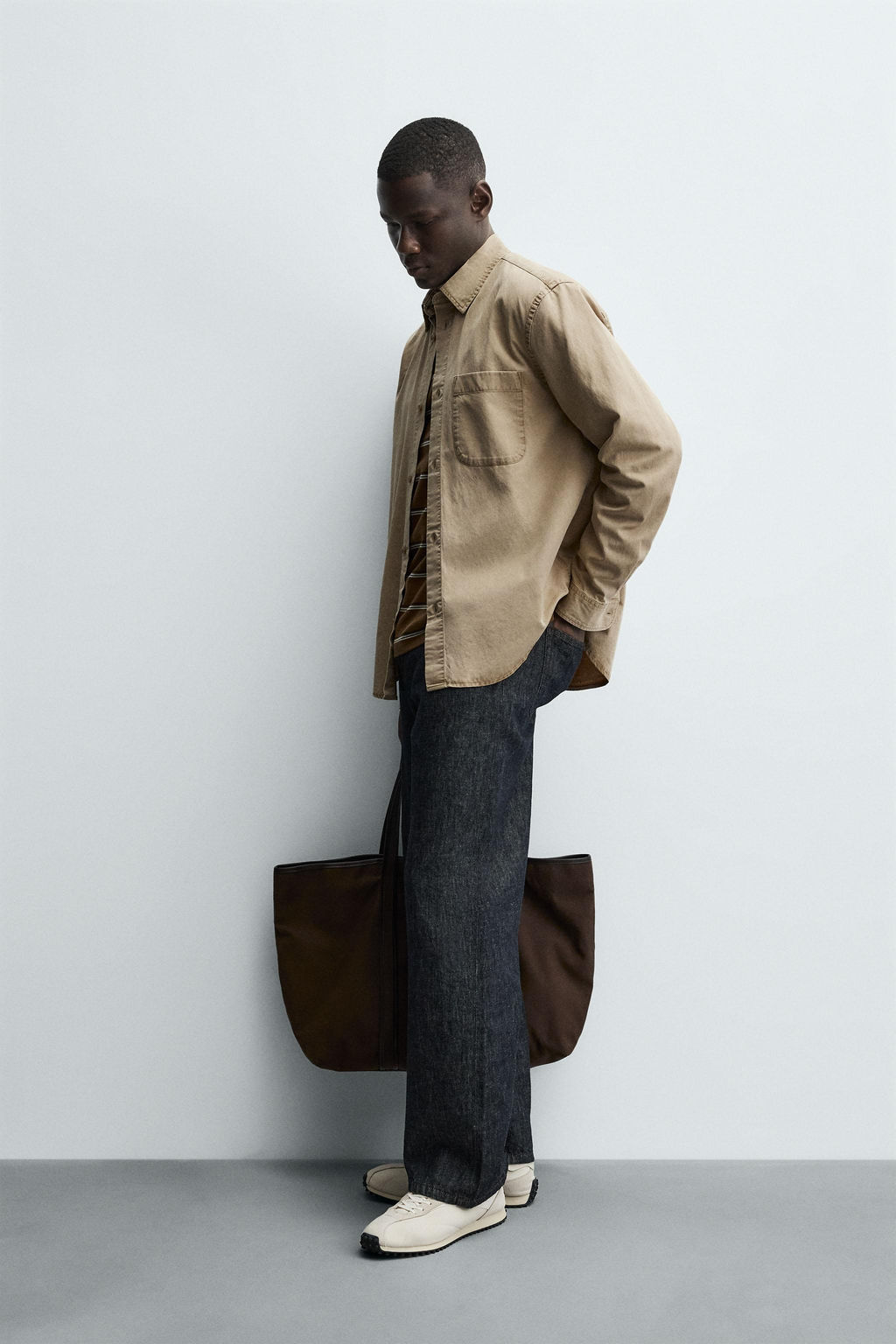 WASHED TWILL TEXTURED SHIRT - Zara фото 4
