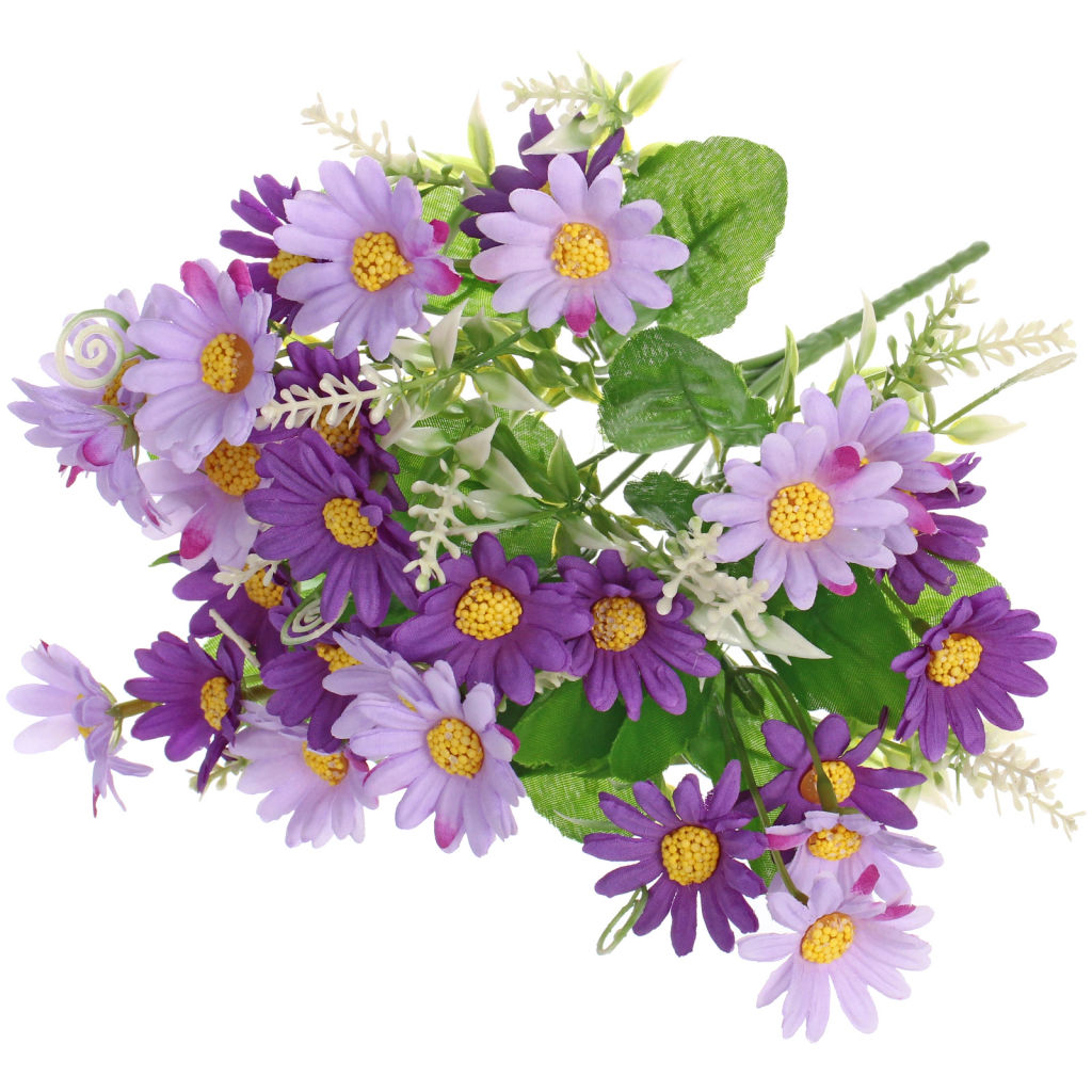 Цена за 2 шт. Искусственные цветы "Ромашки" 29см 28 цветков сиреневые