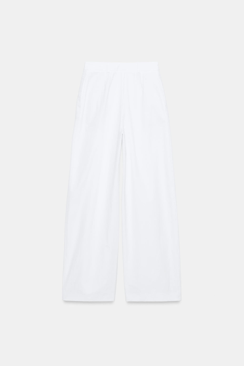 PANTAL?N POPEL?N PINZAS / Blanco - Zara фото 7