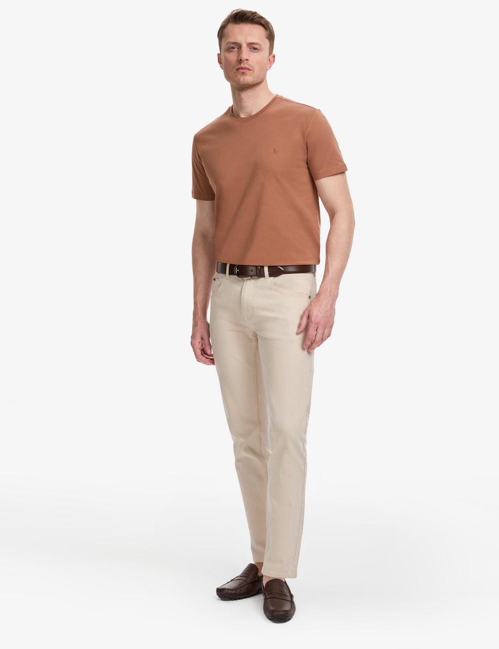 Bej Slim Fit Jean Pantolon