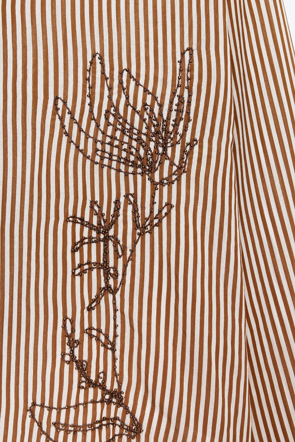 STRIPED EMBROIDERED BEADED SHIRT - Zara фото 8