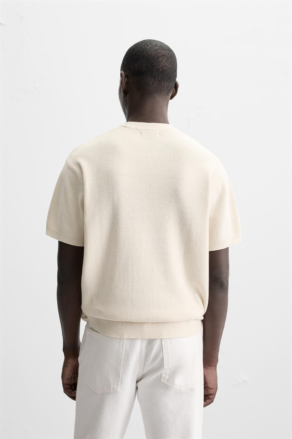 PEARL KNIT T-SHIRT - Zara фото 19