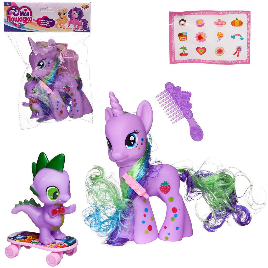 Игровой набор Abtoys Моя лошадка Пони с малышом дракончиком  фото 4