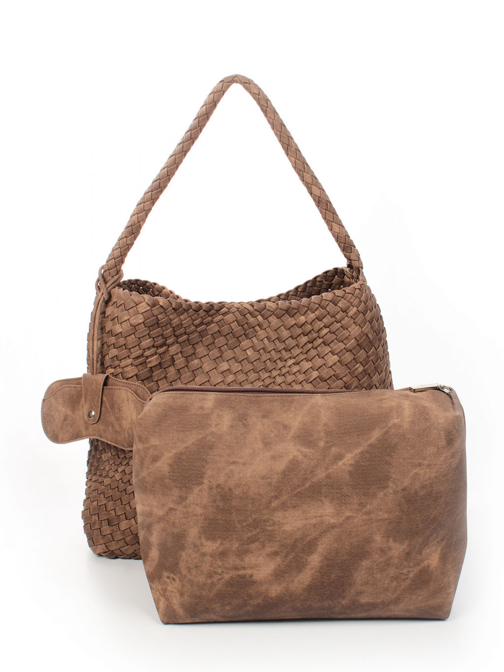 LACCOMA сумка СУ1053-0-винтаж коричневый эко кожа хлопок  фото 4