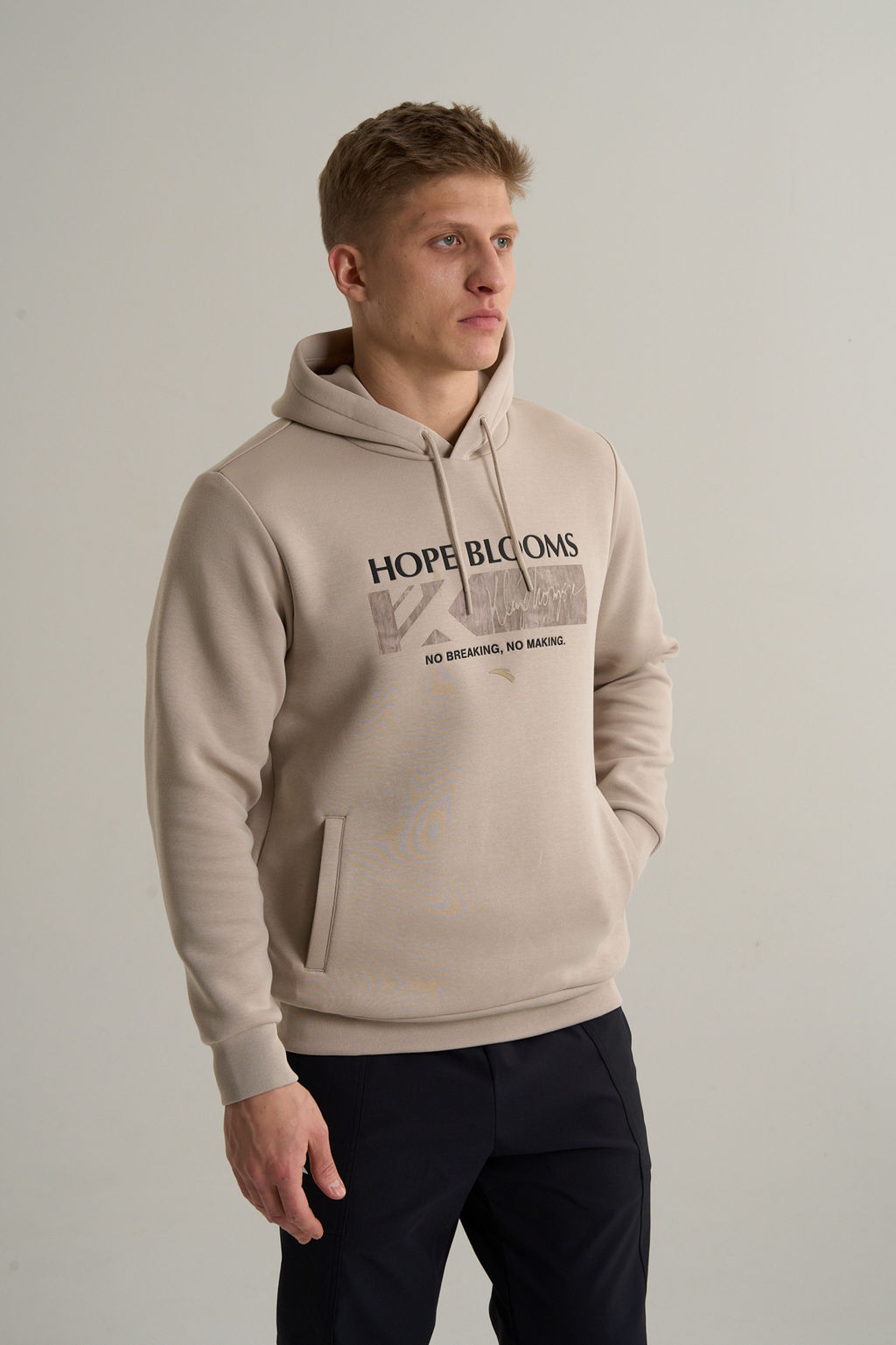 Худи Хаки KT Sweat Hoodie - Anta фото 2