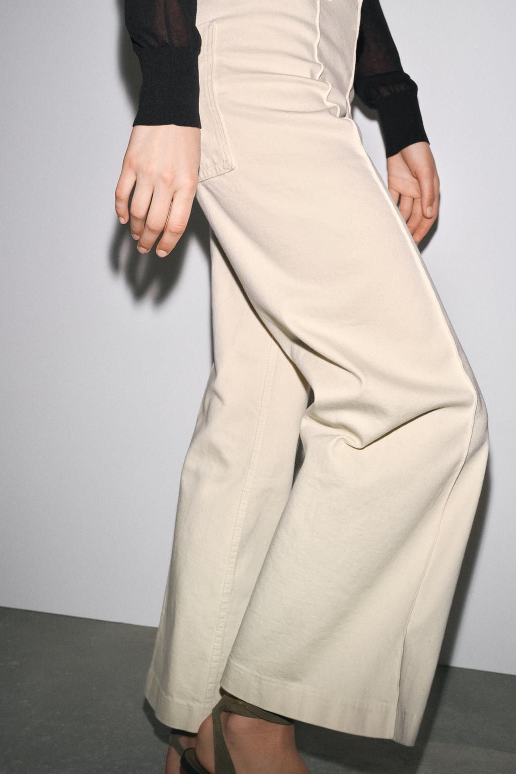 ZW COLLECTION WIDE-LEG HIGH-WAIST JEANS - Zara фото 6