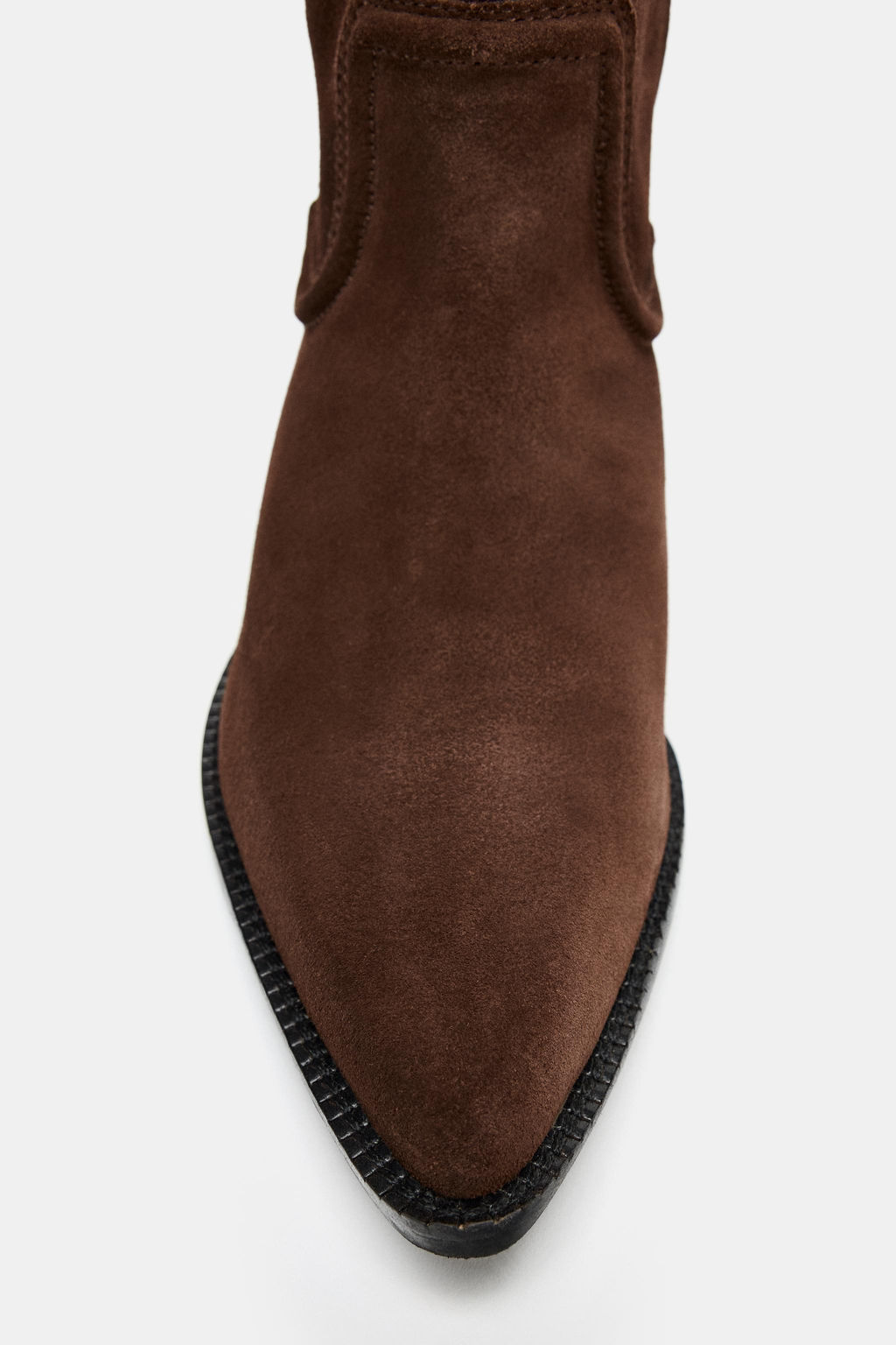 SPLIT SUEDE COWBOY HEELED BOOTS - Zara фото 7