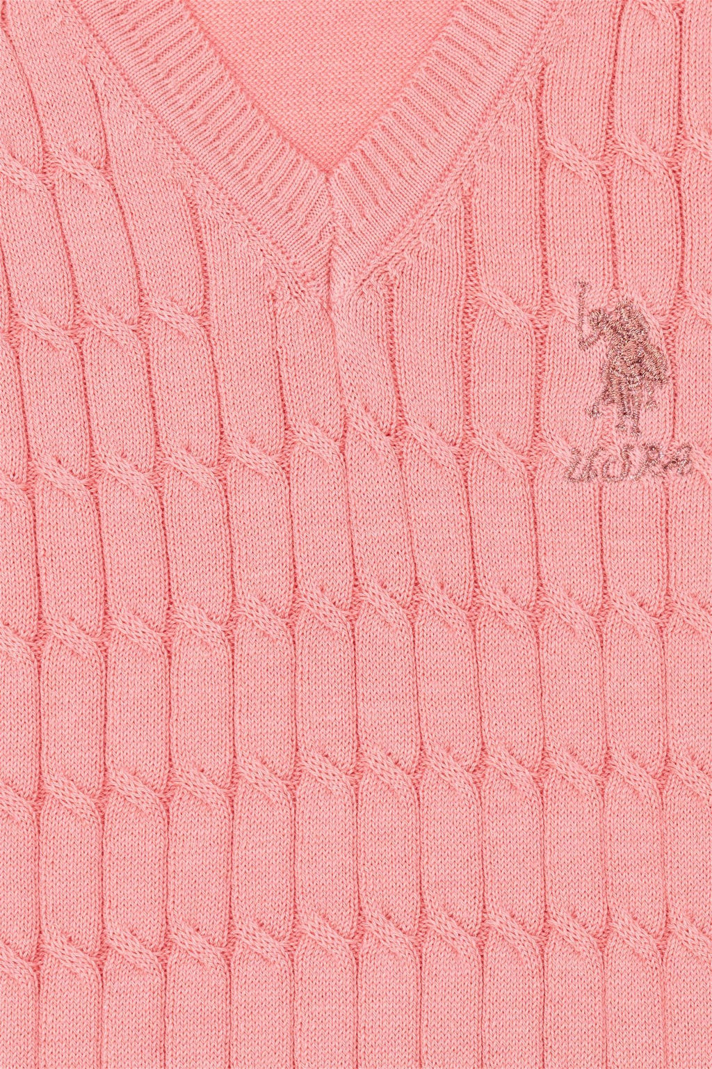 U. S. Polo Assn / Базовый свитер лосося для девочек - U.s. polo assn фото 3