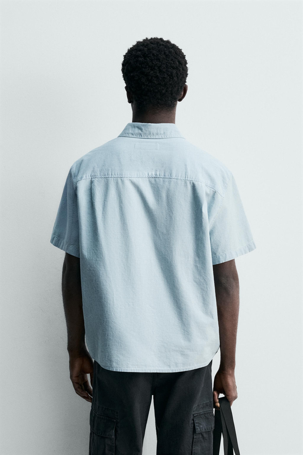 CAMISA CHAMBRAY BOLSILLOS / Azul claro - Zara фото 3