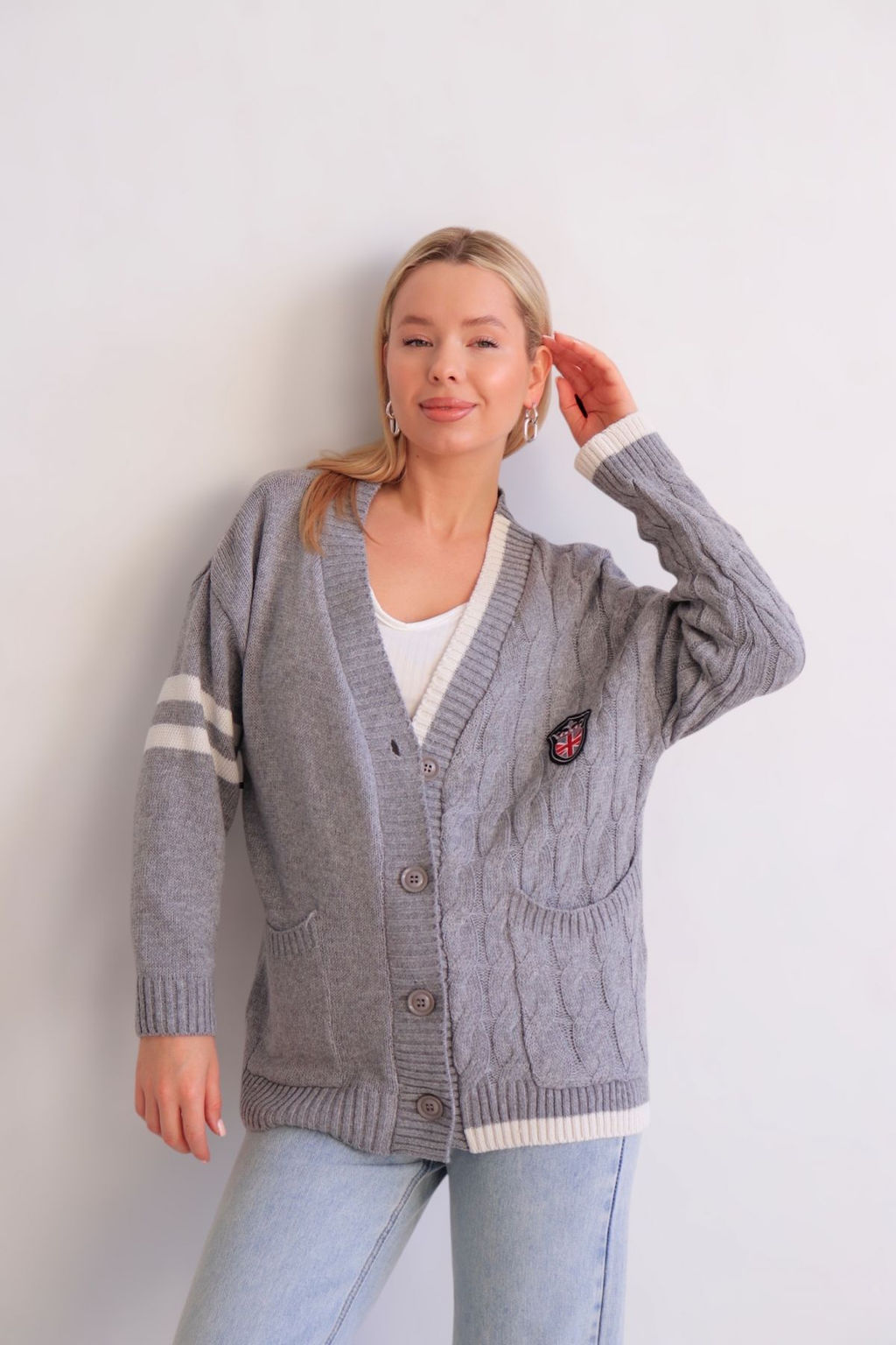 Martichelli Кардиган серый  фото 6