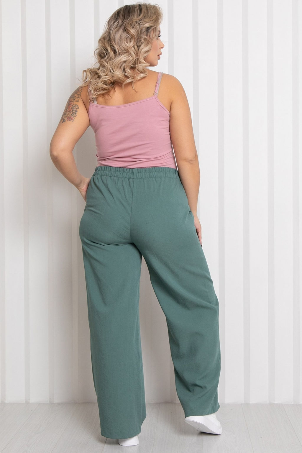 Брюки П-2240/3 Цвет:дымчато-зеленый - Леди агата фото 5