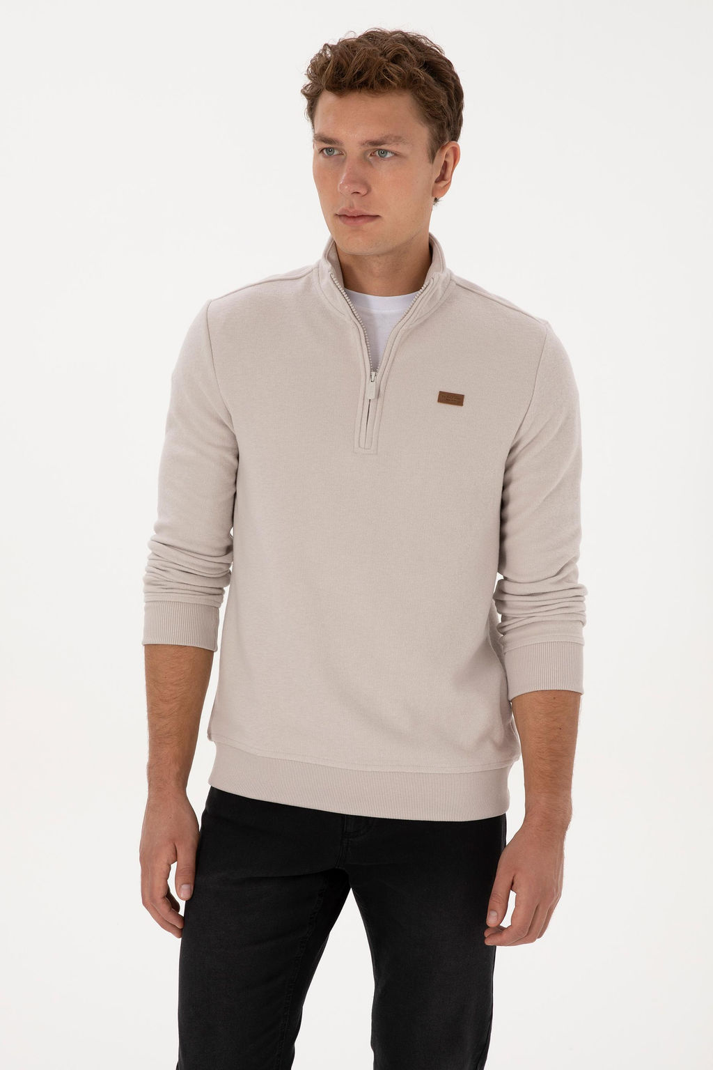 Erkek Regular Fit Yar_m Fermuarl_ Ta_ Basic Sweatshirt - U.s. polo assn фото 3