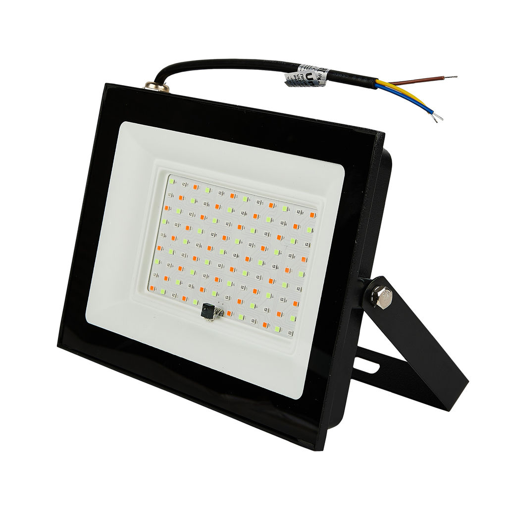 ULF-F60-50W/RGB IP65 200-240В BLACK Прожектор светодиодный. Мультиколор. Пульт ДУ (в/к). Корпус черный. TM Uniel