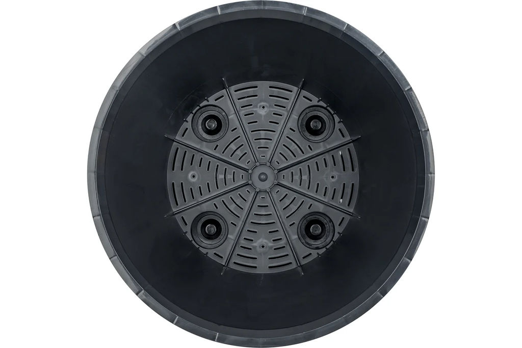 Горшок для цветов Rosemary D330мм, 16л с дренажной вставкой на колесиках (черный) - Idiland фото 4