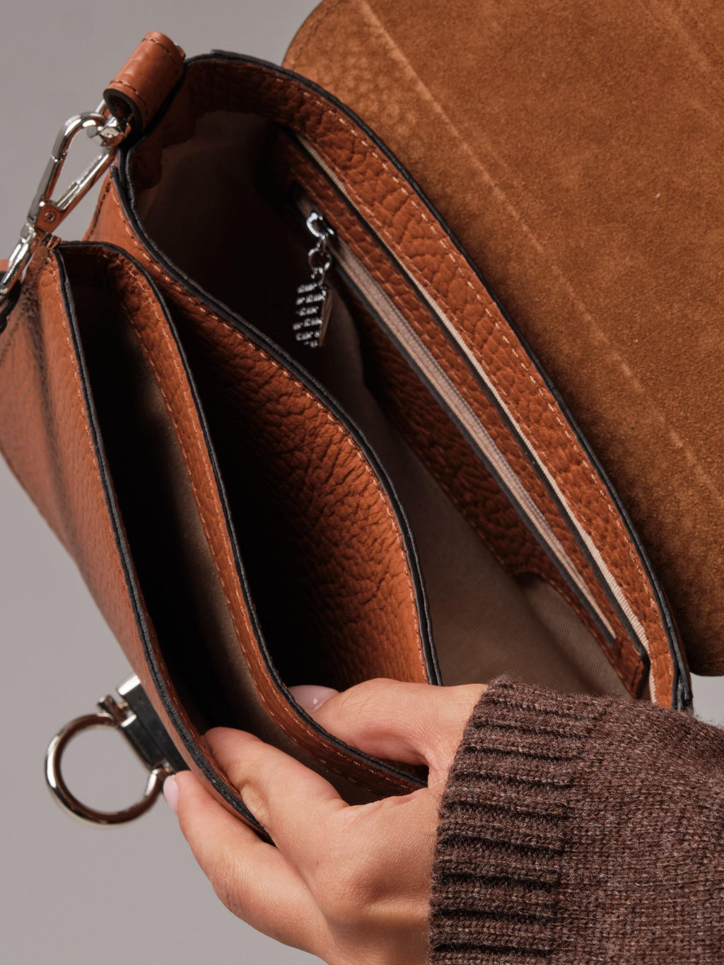 Сумка кожаная Azaro 30741 коричневый камень