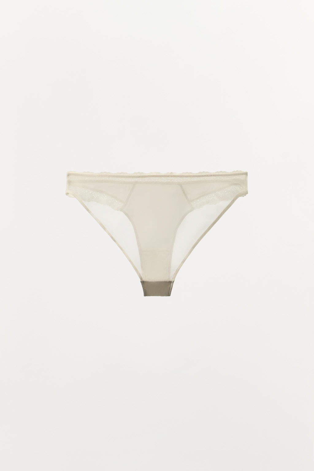 BRAGUITA MEZCLA SEDA ENCAJE / Crudo - Zara фото 4