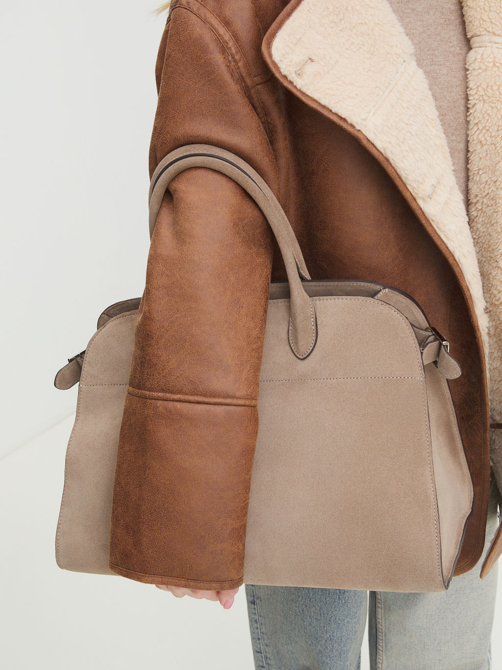 Женский тоут TENDANCE Артикул 4247996, серо-бежевый фото 6