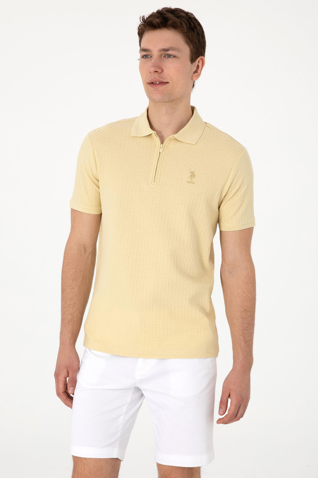 Erkek Regular Fit Polo Yaka A__k Haki Ti__rt Sepette S_rpriz _ndirim - U.s. polo assn фото 3