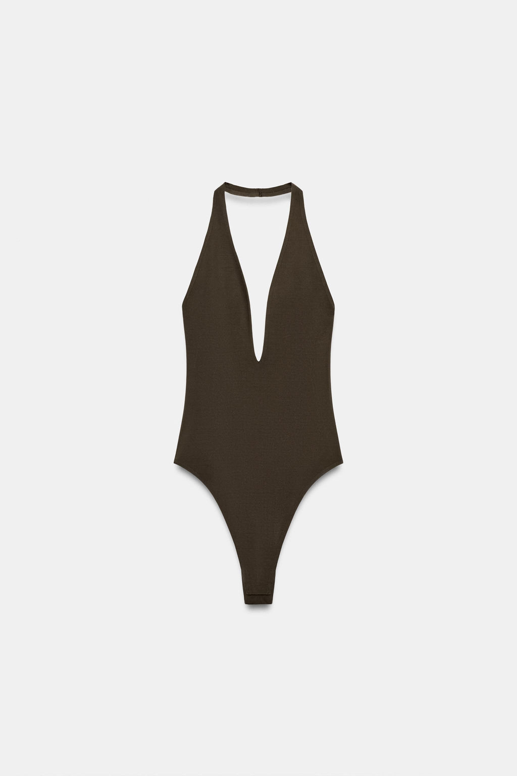 BODY CUELLO HALTER / Marr?n oscuro - Zara фото 5