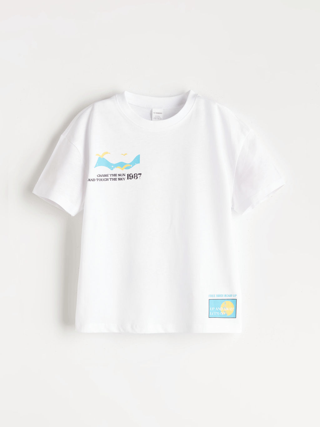 Bisiklet Yaka Bask?l? Erkek ?ocuk Ti??rt