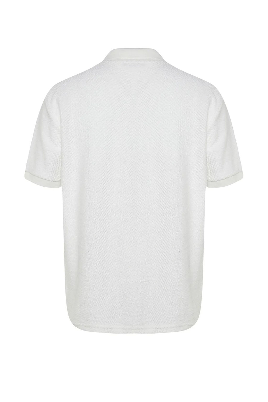 TRENDYOL MAN Beyaz Regular/Normal Kesim K?sa Kol Dokulu Dugmeli Polo Yaka T-shirt TMNSS23PO00018 - Trendyolmilla фото 16