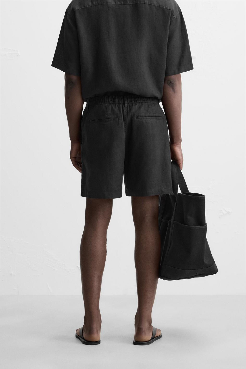 100% LINEN BERMUDA SHORTS - Zara фото 3