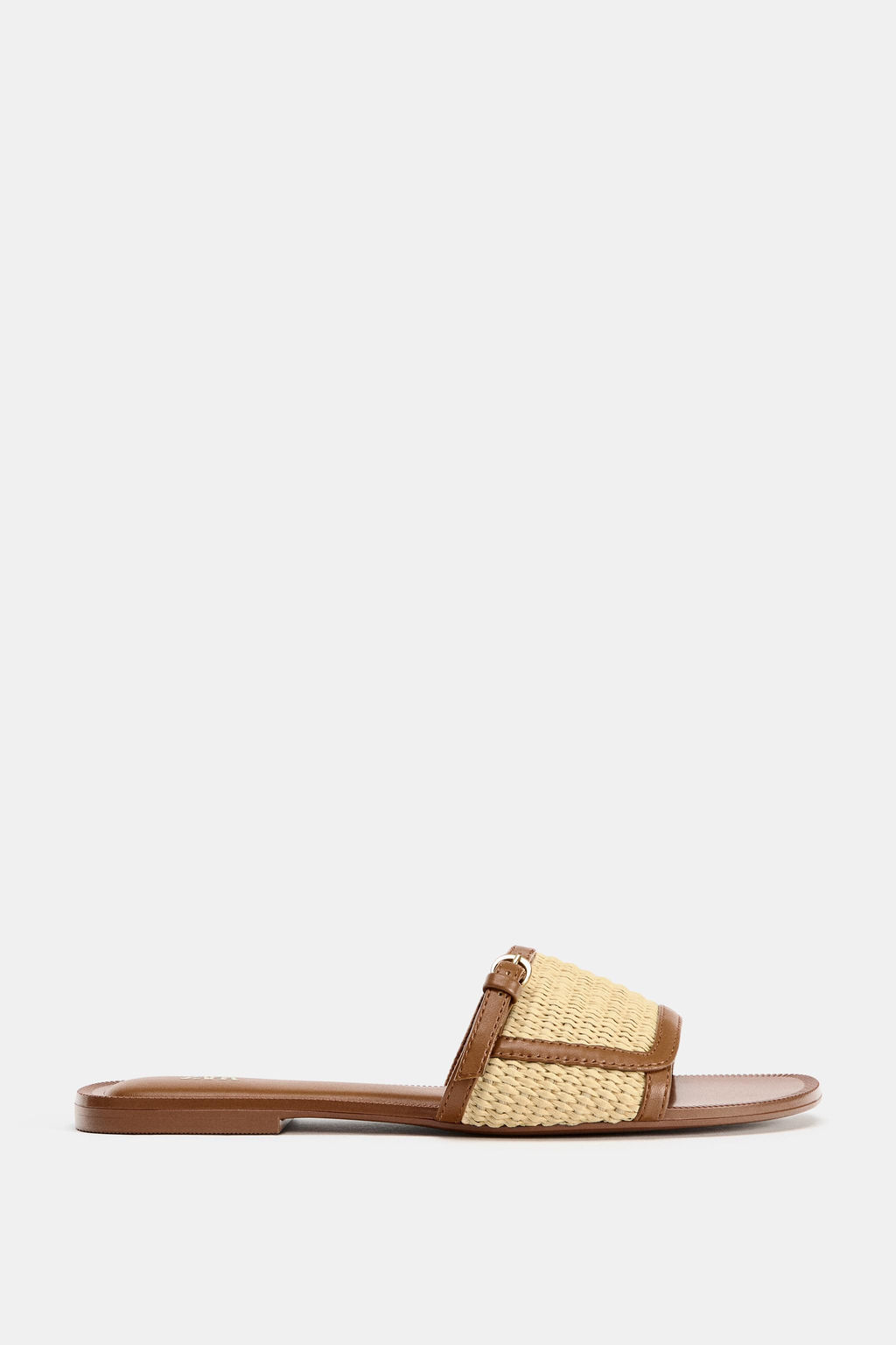 SANDALIA PLANA DETALLE HEBILLA / Beige claro - Zara фото 3