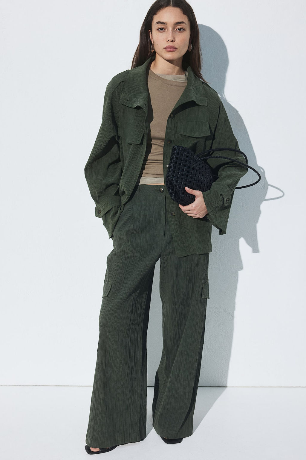 Camisa cargo con textura - H&m фото 3