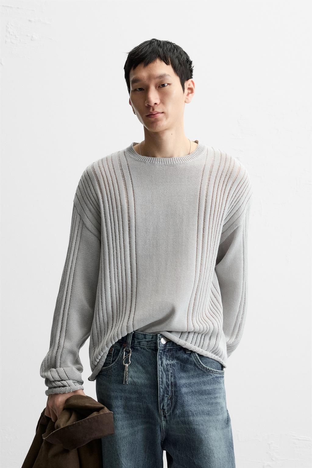 OPEN KNIT TEXTURED SWEATER - Zara фото 2