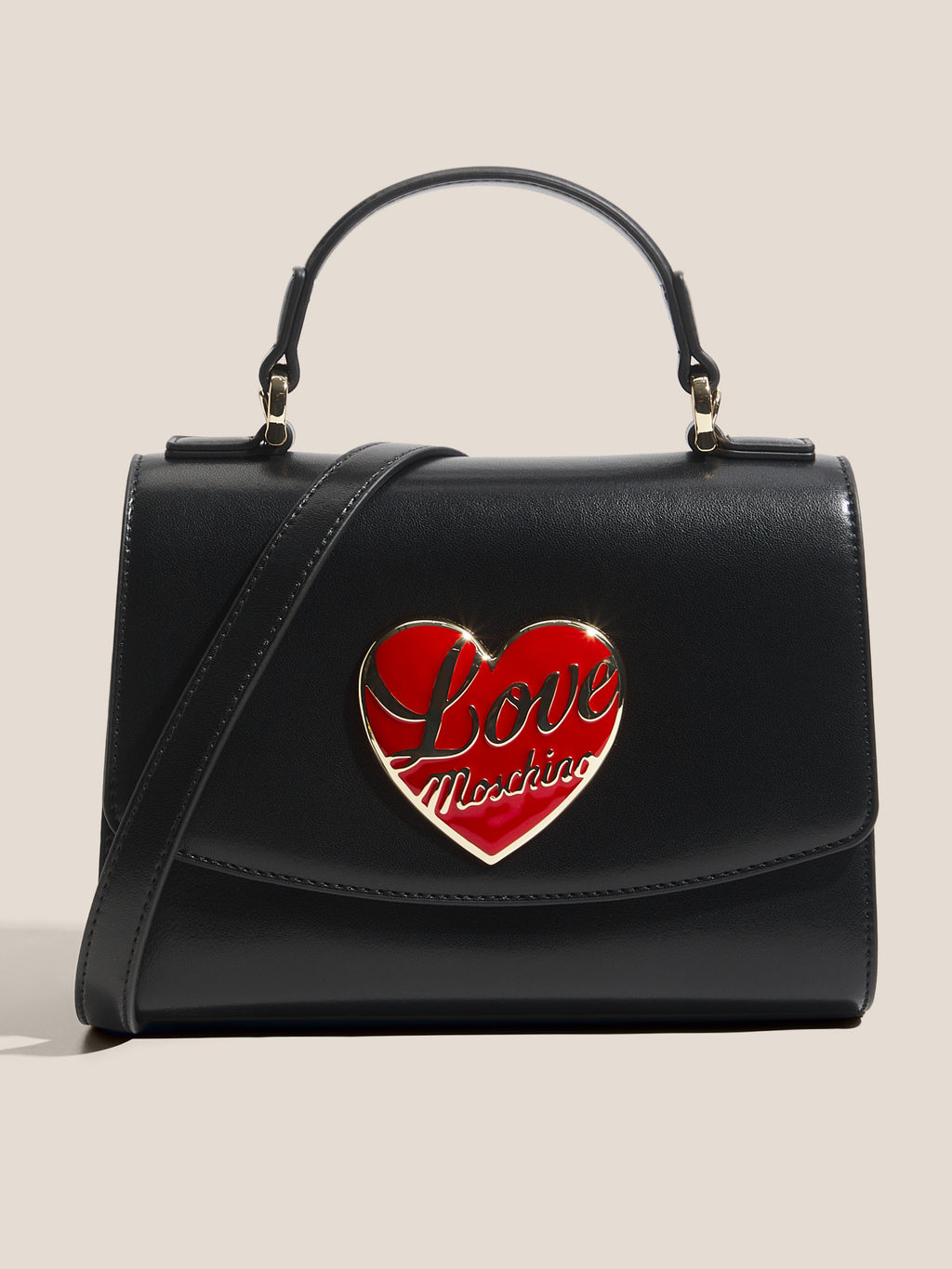 Женская сумка с ручкой LOVE MOSCHINO LOVE HEART Артикул 4561187, черный